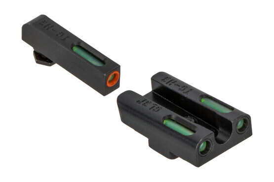 The Truglo TFX Pro Glock 43 and 42 night sight set features green tritium and an orange outline